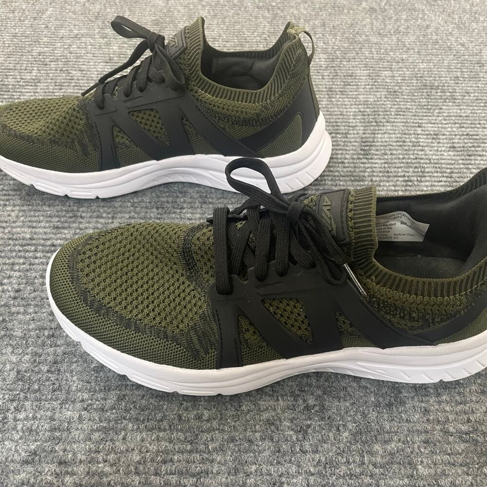 Avia Men's Size 11 Quickflash Knit Athletic Walking Running Shoes Green/Black